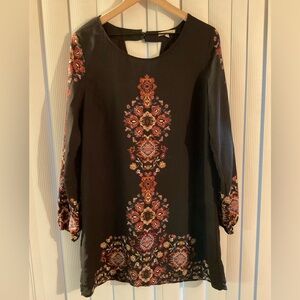 Charlotte Russe Black Dress with Floral Accents